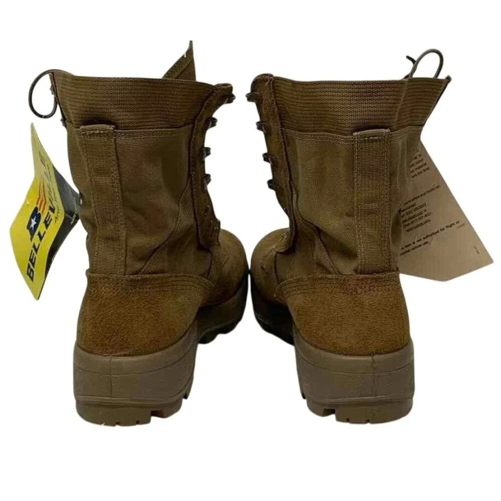 Belleville Mens 901 Tan Combat Boots Size 12R‎ Made In USA Durable Suede & Nylon